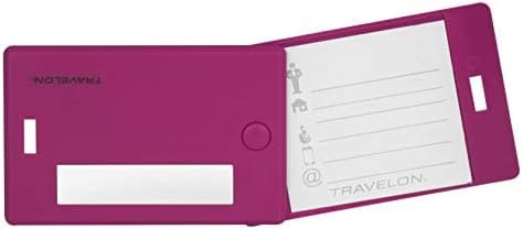 Travelon Set of 2 Luggage Tags-Swivel, Berry, 6.63 x 3.5 - Travel With Glen