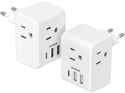 2 Pack European Travel Plug Adapter, International Power Plug Adapter - Travel With Glen Travel adapter