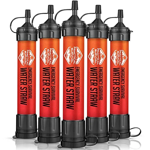 5 High Capacity Emergency Survival Water Straws - Personal Water - Travel With Glen Portable water filter