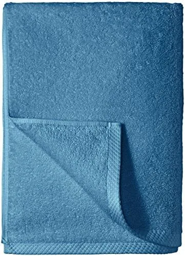 Amazon Basics 100% Cotton Quick-Dry Bath Towel, 2-Pack, Lake Blue, - Travel With Glen