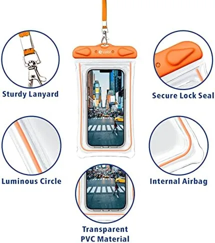 F-color Waterproof Phone Pouch - Waterproof Phone Case - Phone - Travel With Glen