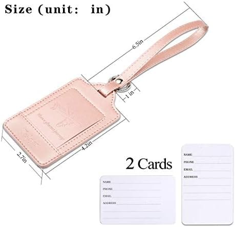 Teskyer Luggage Tag, 3 Pack Premium PU Leahter Luggage Tags - Travel With Glen