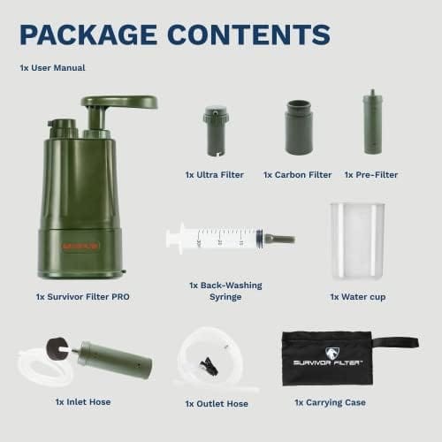 Survivor Filter Pro Water Purification System for Survival - 99.999% - Travel With Glen