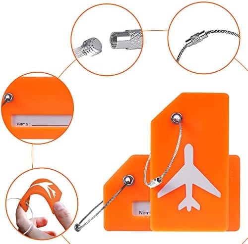 5 Pack Silicone Luggage Tag Baggage Handbag School Bag Suitcase - Travel With Glen