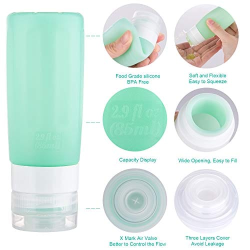 Morfone 16 Pack Travel Bottles Set for Toiletries, TSA Approved - Travel With Glen