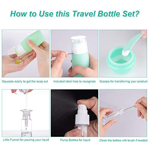 Morfone 16 Pack Travel Bottles Set for Toiletries, TSA Approved - Travel With Glen