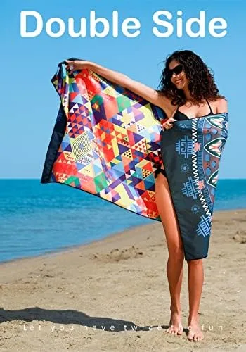 Microfiber Lightweight Beach Towel Sand Free Quick Dry Absorbent Thin - Travel With Glen