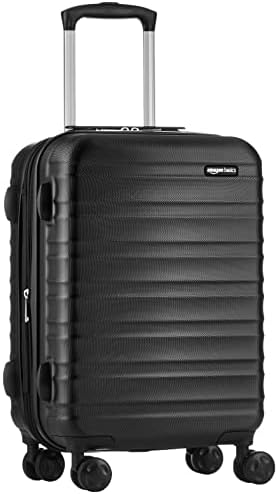 Amazon Basics 21-Inch Hardside Spinner, Black - Travel With Glen