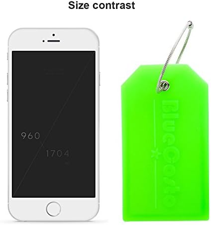 BlueCosto 5X Bright Green Big Luggage Tags for suitcases Travel - Travel With Glen