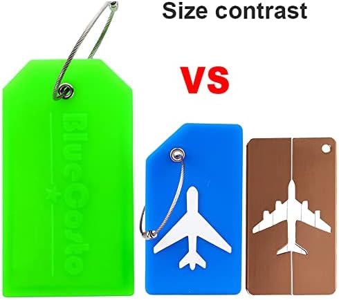 BlueCosto 5X Bright Green Big Luggage Tags for suitcases Travel - Travel With Glen