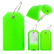 BlueCosto 5X Bright Green Big Luggage Tags for suitcases Travel - Travel With Glen