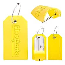 BlueCosto 5X Bright Green Big Luggage Tags for suitcases Travel - Travel With Glen