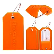 BlueCosto 5X Bright Green Big Luggage Tags for suitcases Travel - Travel With Glen