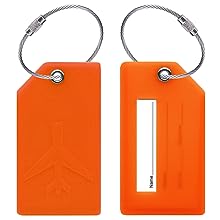 BlueCosto 5X Bright Green Big Luggage Tags for suitcases Travel - Travel With Glen