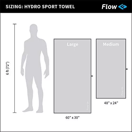 Flow Hydro Sport Towel - Microfiber Quick Dry Swimming Towels - Travel With Glen