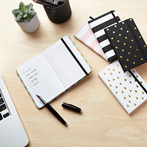 Amazon Basics Bonded Leather Journal, Assorted Colors, 5-Pack - Travel With Glen