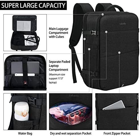 Travel Backpack for Men Women 17 Inch Flight Approved Carry - Travel With Glen