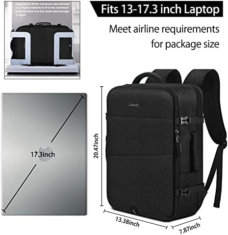 Travel Backpack for Men Women 17 Inch Flight Approved Carry - Travel With Glen