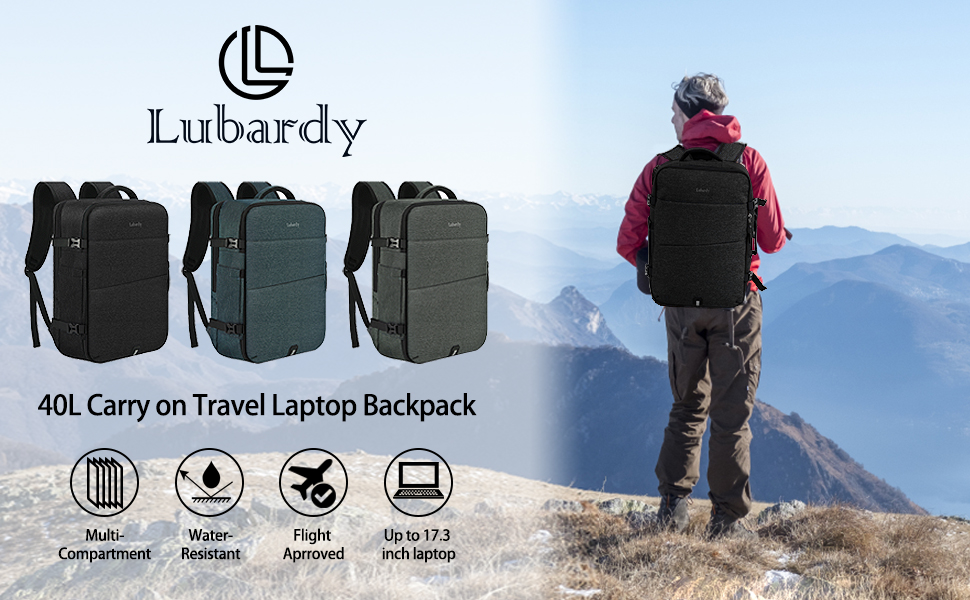 Travel Backpack for Men Women 17 Inch Flight Approved Carry - Travel With Glen
