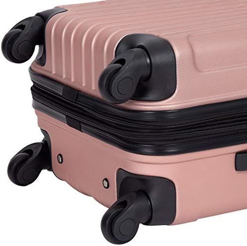 Travelers Club Expandable Midtown Hardside 4-Piece Luggage Travel Set, Rose - Travel With Glen