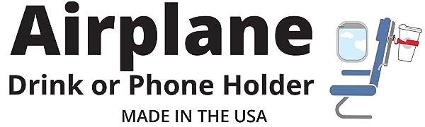 Airplane Drink or Phone Holder Travel Accessory (Black) - Travel With Glen