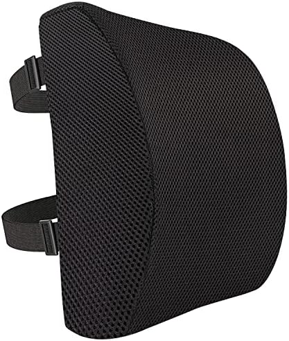 Amazon Basics Seat Cushion & Lumbar Support, Memory Foam, Black, - Travel With Glen