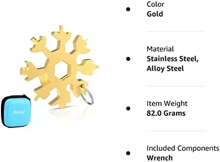 Aitsite 18-in-1 Snowflake Multi Tool Stainless Portable Steel Multi-Tool for - Travel With Glen