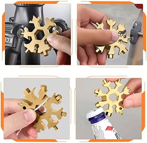 Aitsite 18-in-1 Snowflake Multi Tool Stainless Portable Steel Multi-Tool for - Travel With Glen