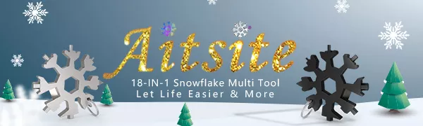 Aitsite 18-in-1 Snowflake Multi Tool Stainless Portable Steel Multi-Tool for - Travel With Glen