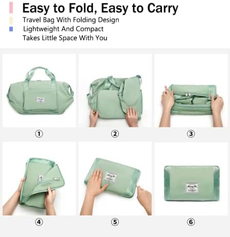 Pin Forest Large Capacity Folding Travel Bag, Dry and Wet - Travel With Glen