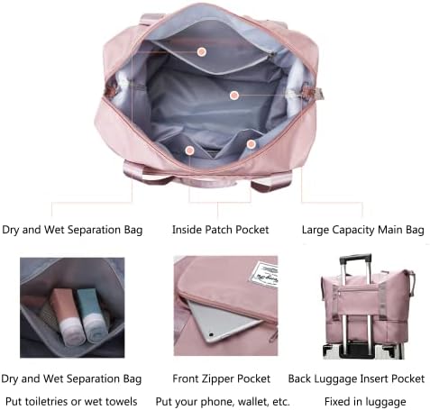 Pin Forest Large Capacity Folding Travel Bag, Dry and Wet - Travel With Glen