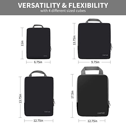 BAGAIL 4 Set/5 Set/6 Set Compression Packing Cubes Travel Accessories - Travel With Glen