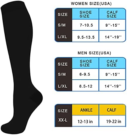 Aoliks 4 Pairs Copper Compression Socks for Women & Men - Travel With Glen