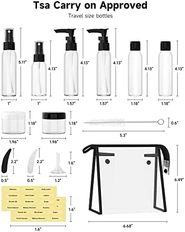 Morfone Travel Bottles kit, TSA Approved Travel Size Containers for - Travel With Glen