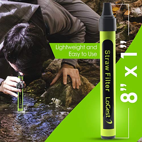 4 Pack Water Filter Straw - Water Purifying Device - - Travel With Glen