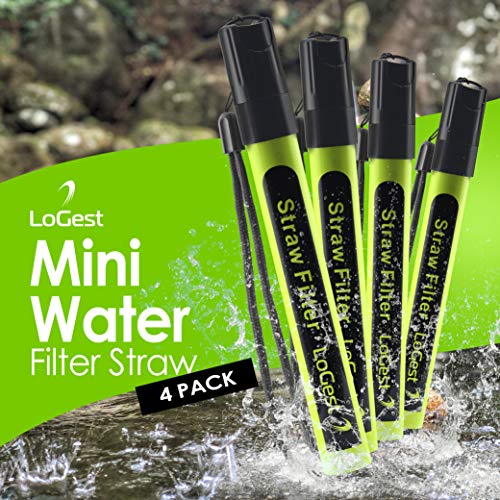 4 Pack Water Filter Straw - Water Purifying Device - - Travel With Glen