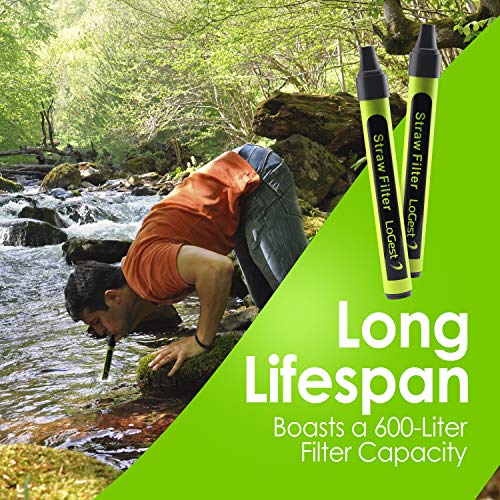 4 Pack Water Filter Straw - Water Purifying Device - - Travel With Glen