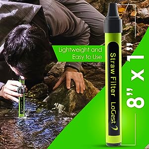 4 Pack Water Filter Straw - Water Purifying Device - - Travel With Glen
