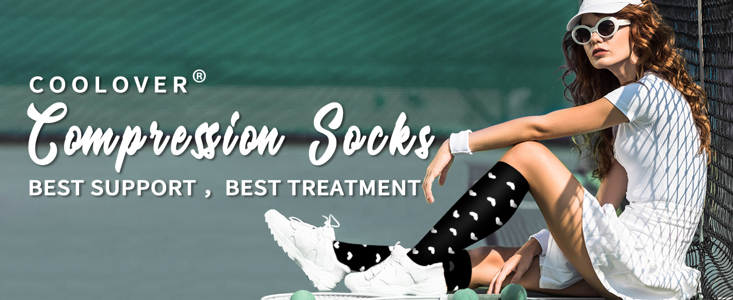 COOLOVER Copper Compression Socks for Women and Men(6 Pairs)-Best Support - Travel With Glen