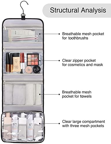 Relavel Travel Hanging Toiletry Bag for Men Women Travel Kit - Travel With Glen