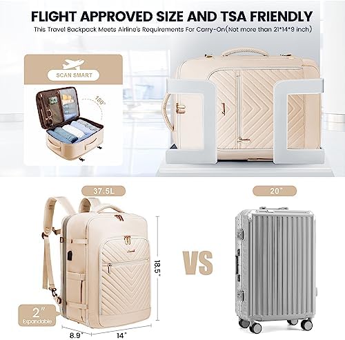LOVEVOOK Travel Backpack for Women,Carry On Backpack Flight Approved with - Travel With Glen