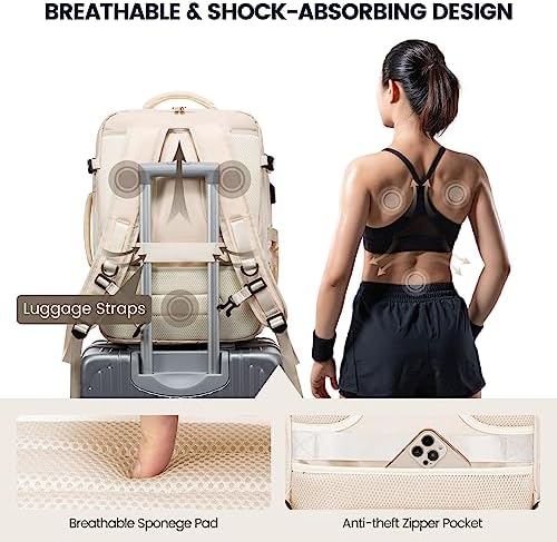 LOVEVOOK Travel Backpack for Women,Carry On Backpack Flight Approved with - Travel With Glen