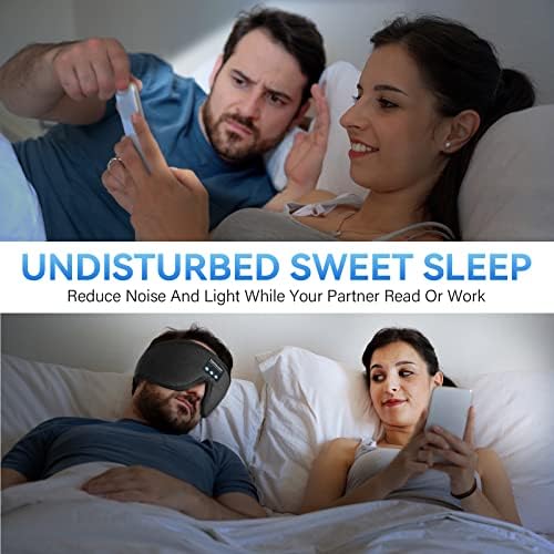 Sleep Headphones Bluetooth 5.0 Wireless 3D Eye Mask, Lightimetunnel Washable - Travel With Glen
