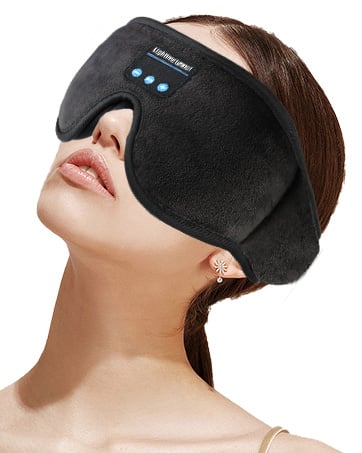 Sleep Headphones Bluetooth 5.0 Wireless 3D Eye Mask, Lightimetunnel Washable - Travel With Glen