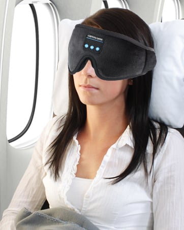 Sleep Headphones Bluetooth 5.0 Wireless 3D Eye Mask, Lightimetunnel Washable - Travel With Glen