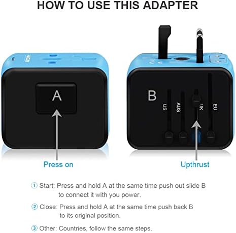 Travel Adapter, HAOZI Universal Travel Adapter - 2.4A 3xUSB and - Travel With Glen