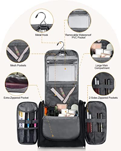 MULISOFT Toiletry Bag for Women and Men, Water-resistant Travel Makeup - Travel With Glen