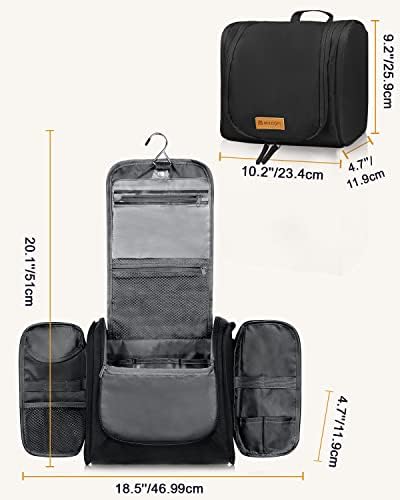 MULISOFT Toiletry Bag for Women and Men, Water-resistant Travel Makeup - Travel With Glen
