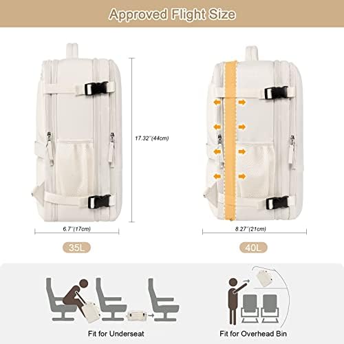 Sinaliy Large Travel Backpack for Women, 40L Carry On Backpack, - Travel With Glen