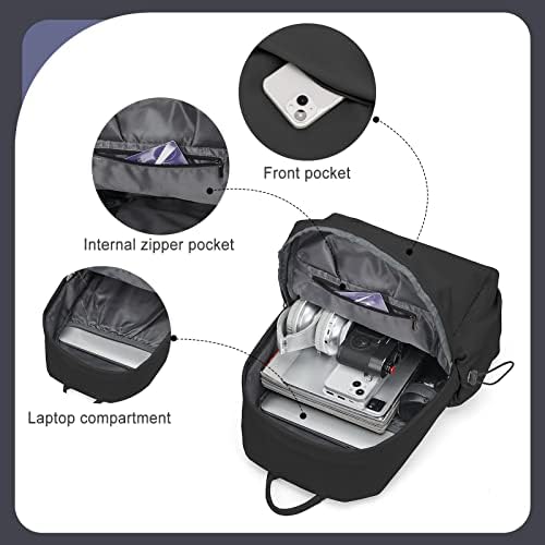 coofay Black Carry on Backpack For Women Men Waterproof College - Travel With Glen